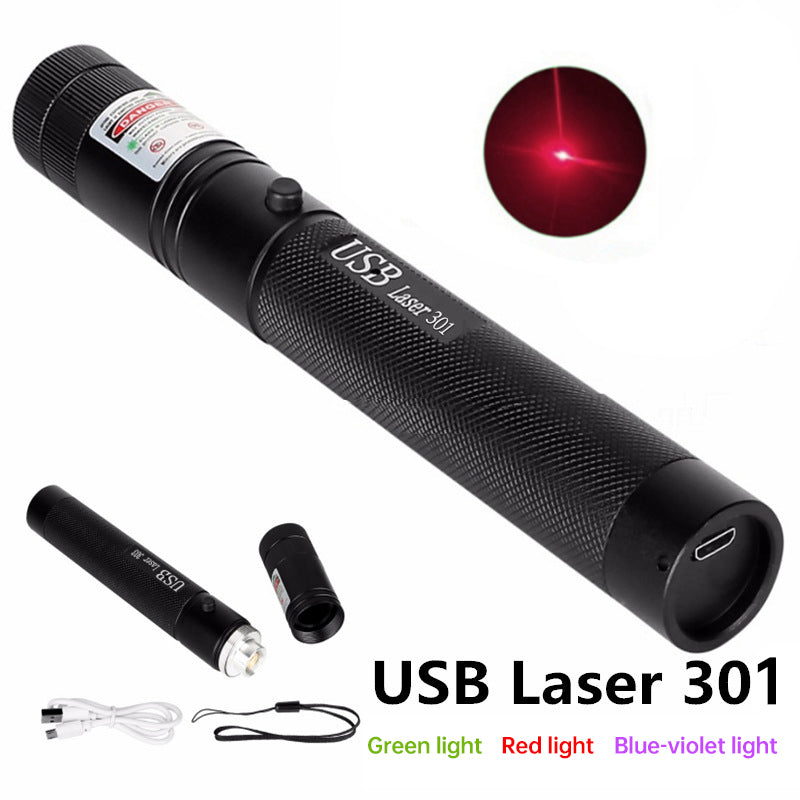 Rechargeable High - Brightness Red/Green/Violet Laser Pointer, 60825 - 1,532nm/650nm/405nm ，