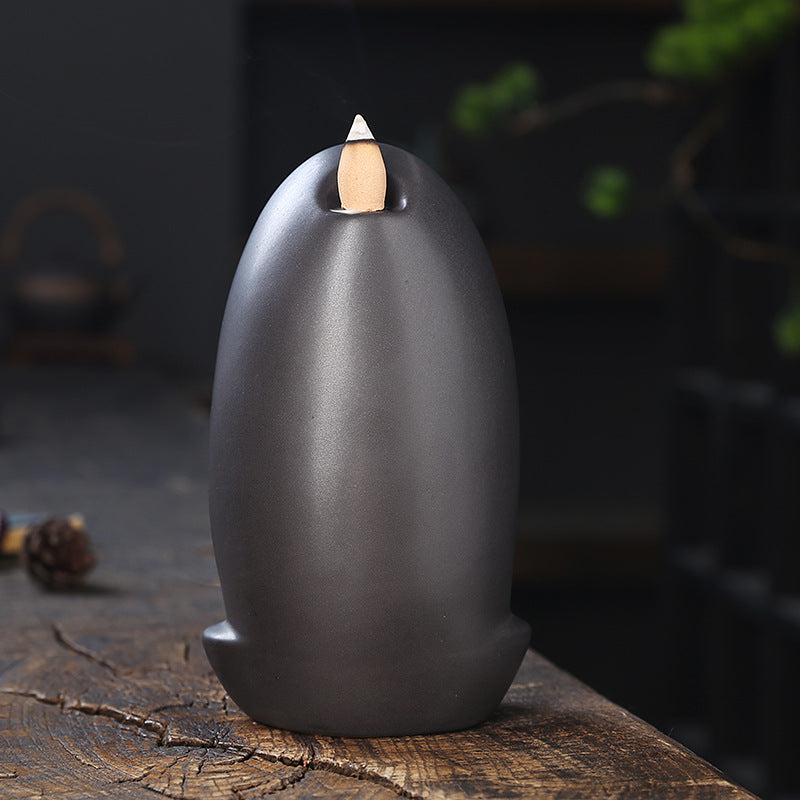 Back Flow Incense Burner Alpine Flowing Water Ceramic Tower Incense Burner