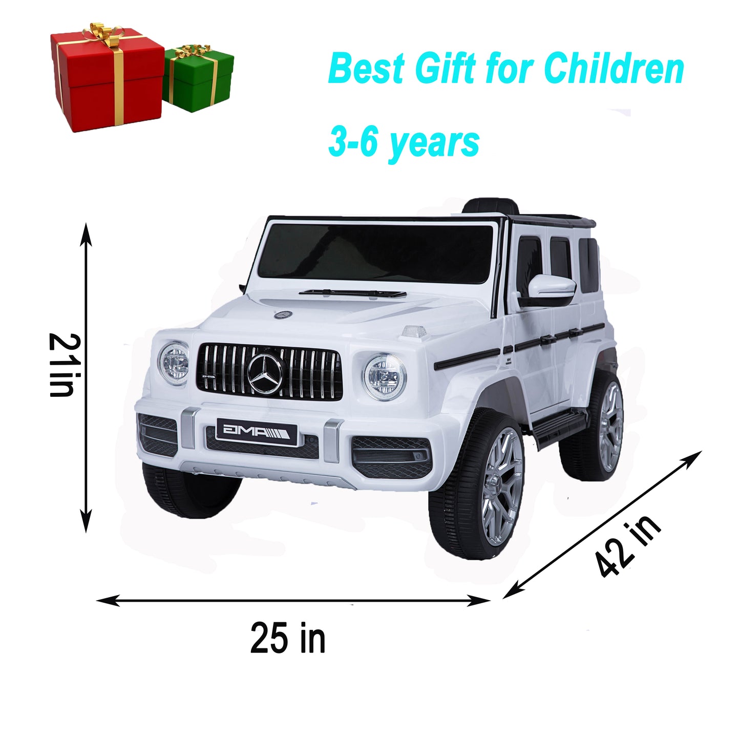 Mercedes Benz G63 Electric Vehicle with Remote Control 12V Music, Horn, Spring Suspension