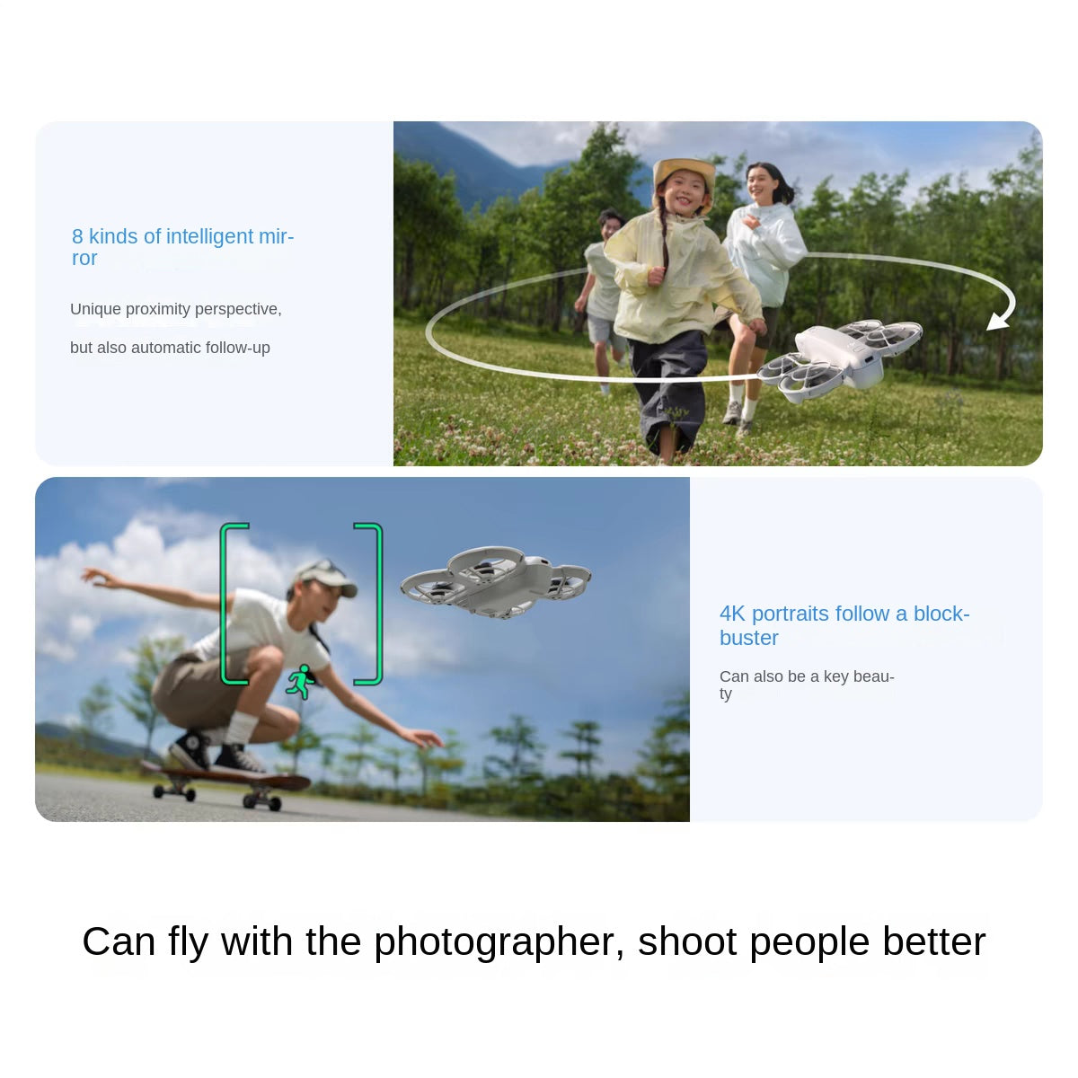 DJI Neo 4K aerial photography drone camping tourism AI intelligent tracking flight camera