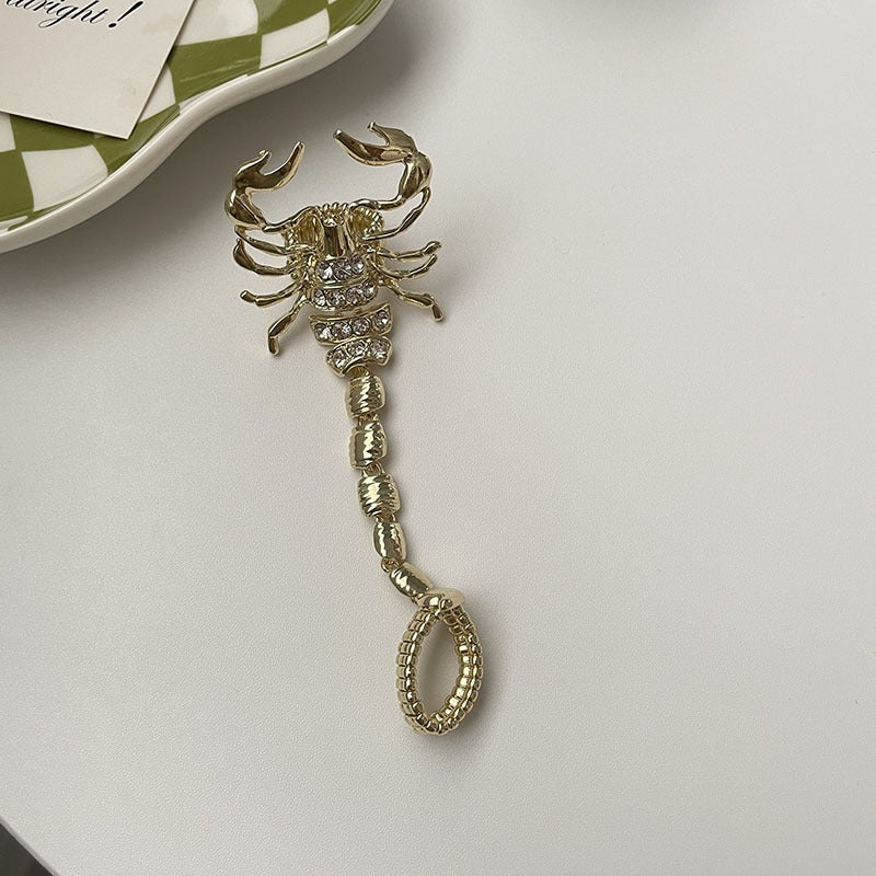 Metal Scorpion Chain Index Finger Ring