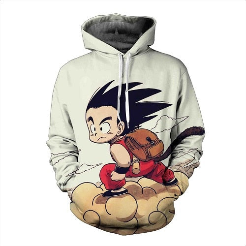 3D Printed Cartoon Hoodies Z pocket hooded sweatshirt with sleeves