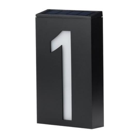 Solar Powered Lighted House Numbers for Address Sign formation