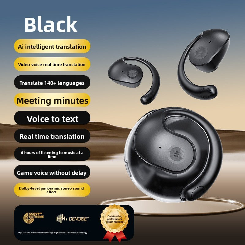 Wireless Bone Conduction Sports Headset with AI Translation