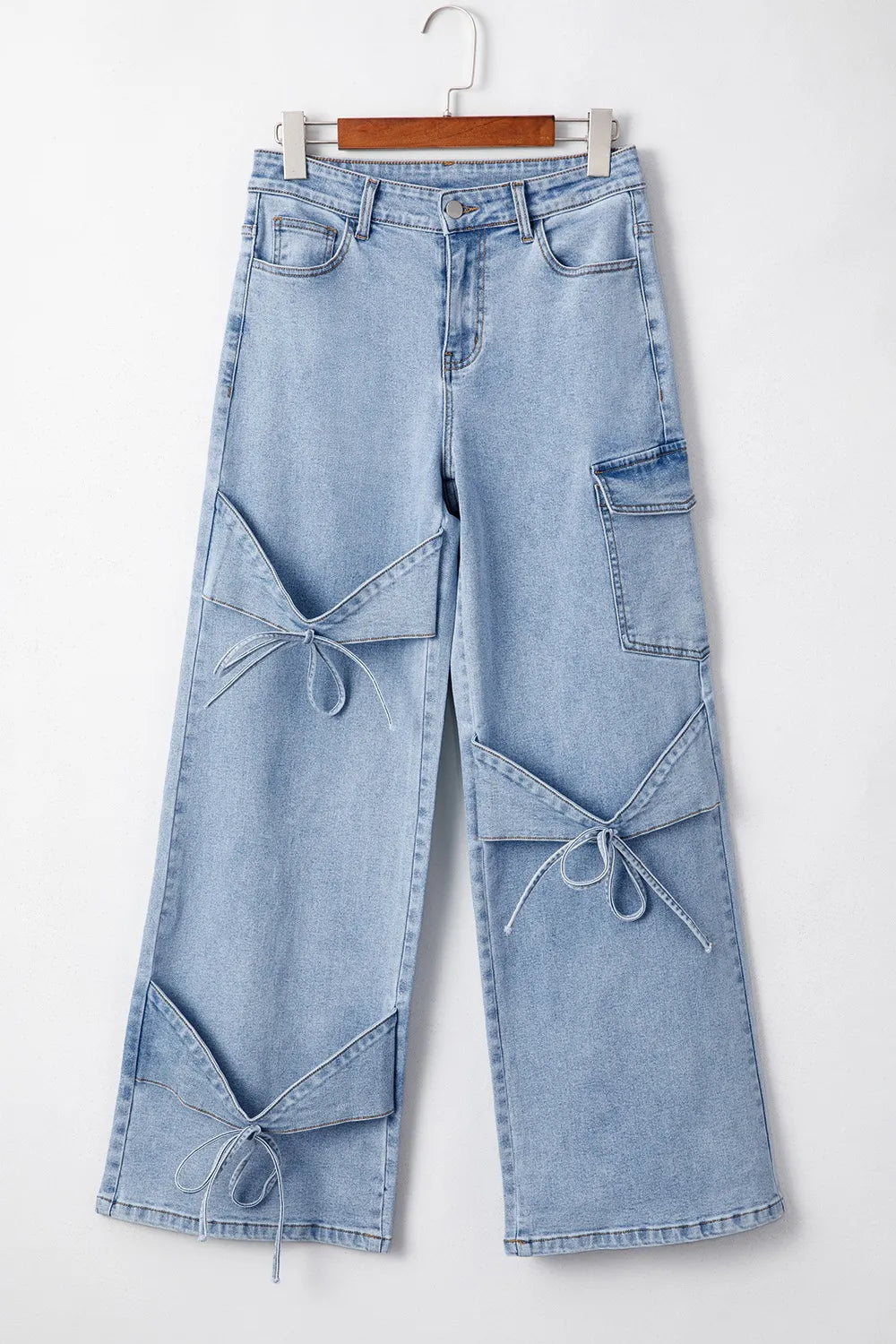 Bowknot Decor Cargo Jeans