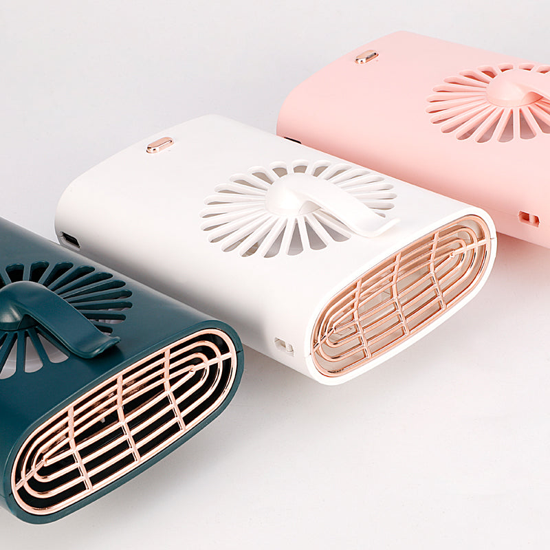 Mini Fan Desktop Office Three-Speed USB Charging Portable Handheld Hanging Neck Silent Fan