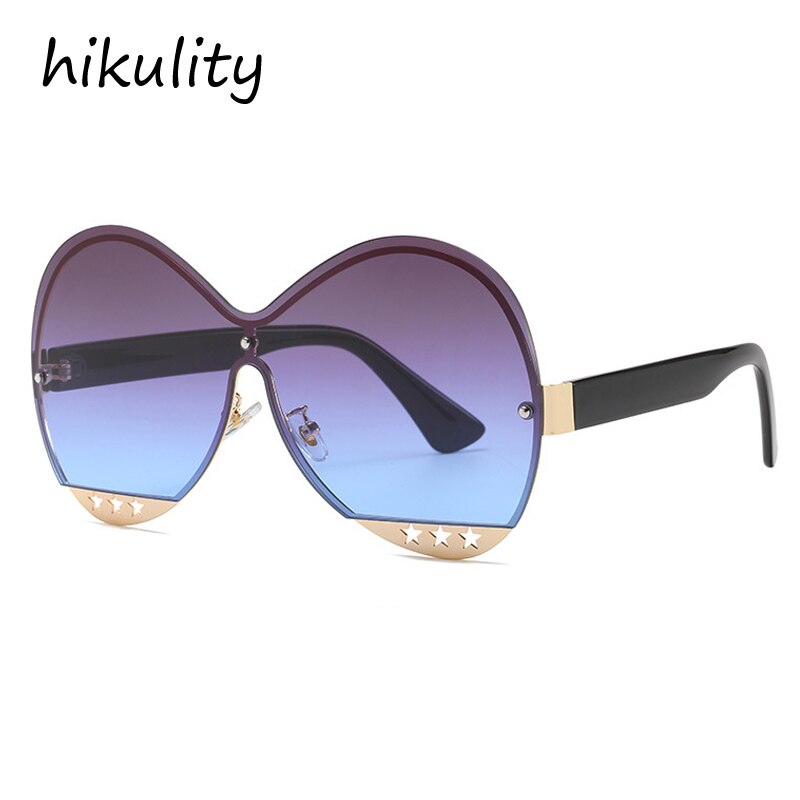 Fashion Hollowed Out Five-Star Medal Trend Sunglasses