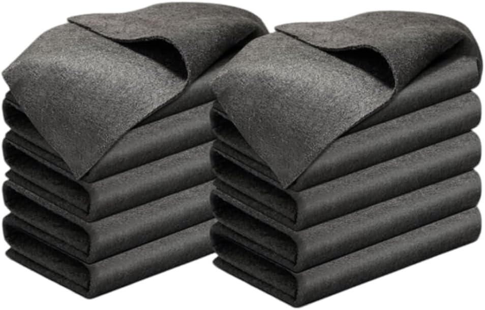 Thickened Magic Cleaning Cloth, 2025 New Magic Cleaning Cloths for Glass, Reusable Microfiber Cleaning Cloth Lint Free Streak Free Rags for Windows Mirrors Cars Kitchen Home Use (10, 11.8 × 11.8 in)