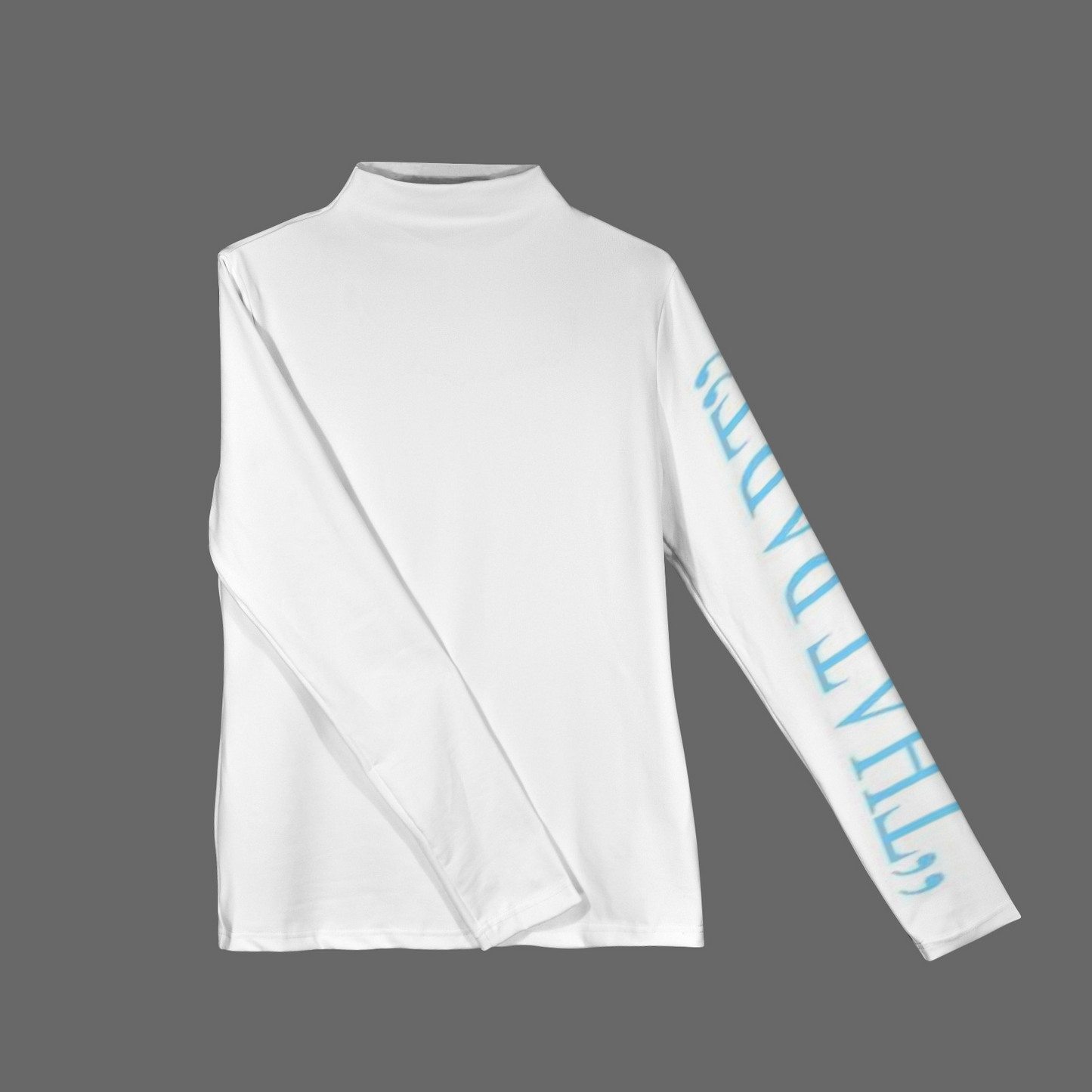 NEW!!! "THAT PART" branded (powder blue left sleeve) Longsleeve Turtleneck Slim T-Shirt