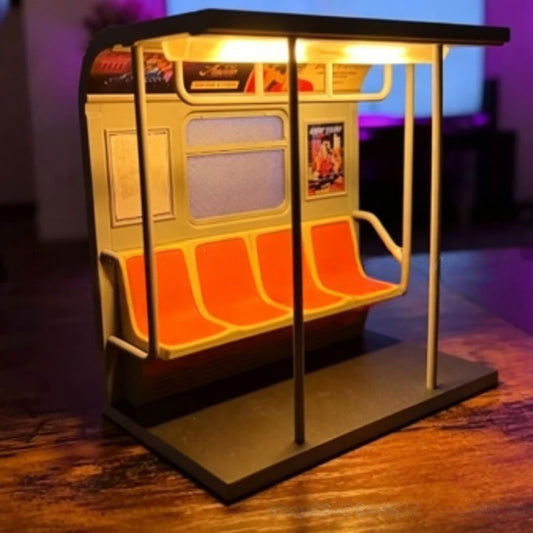 Retro Subway Train Lamp – Vintage Metro Style Table Light with Warm LED