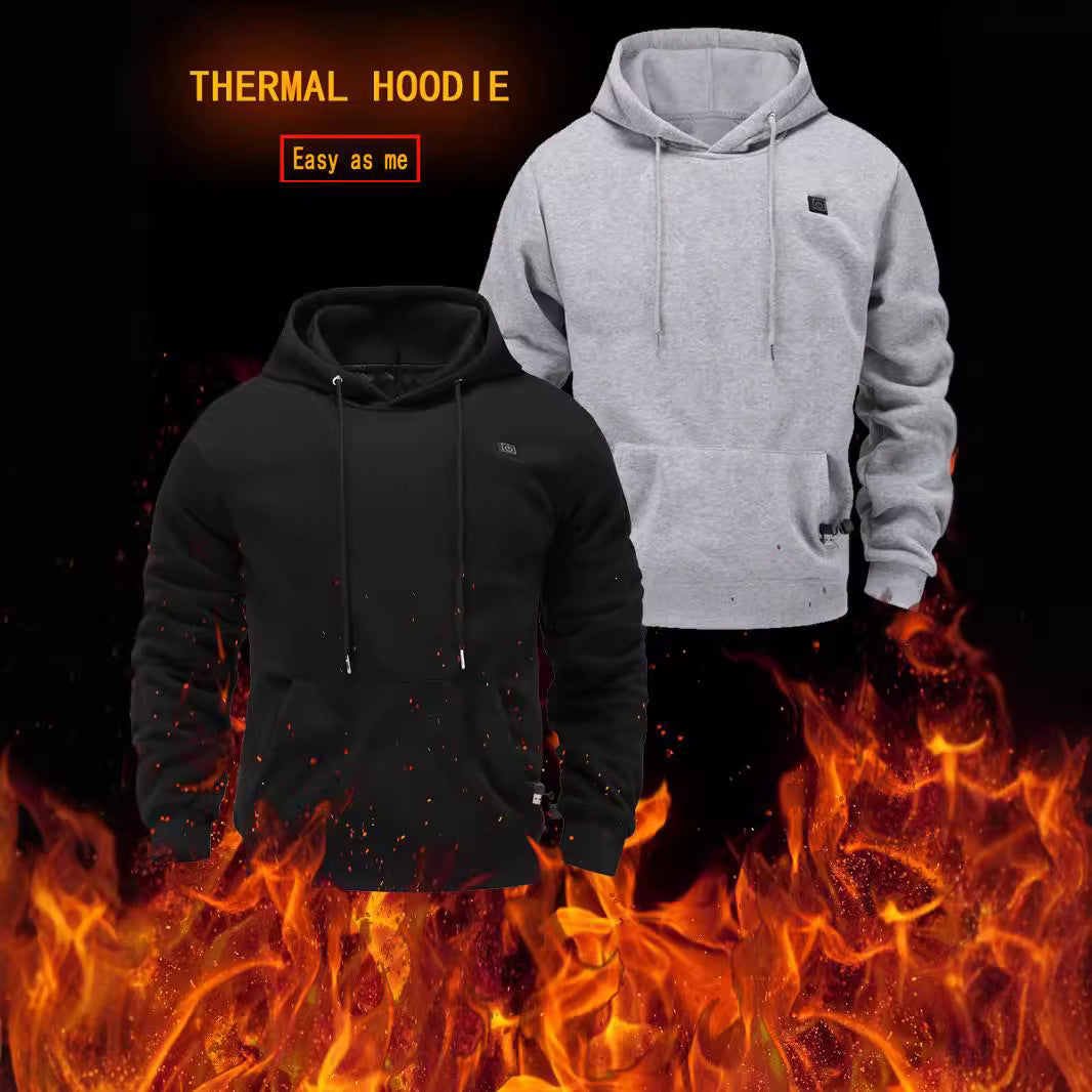 Hooded Heating Sweatshirt USB Heating Sweatshirt Warm Outdoor Electric Heating