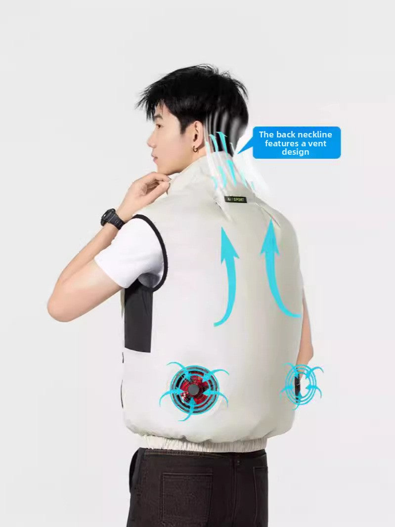 Fan-powered cooling vest