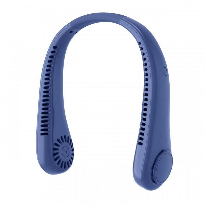 USB Rechargeable Hanging Neck Fan 3-Speed Quiet Bladeless Portable Fan for Outdoor