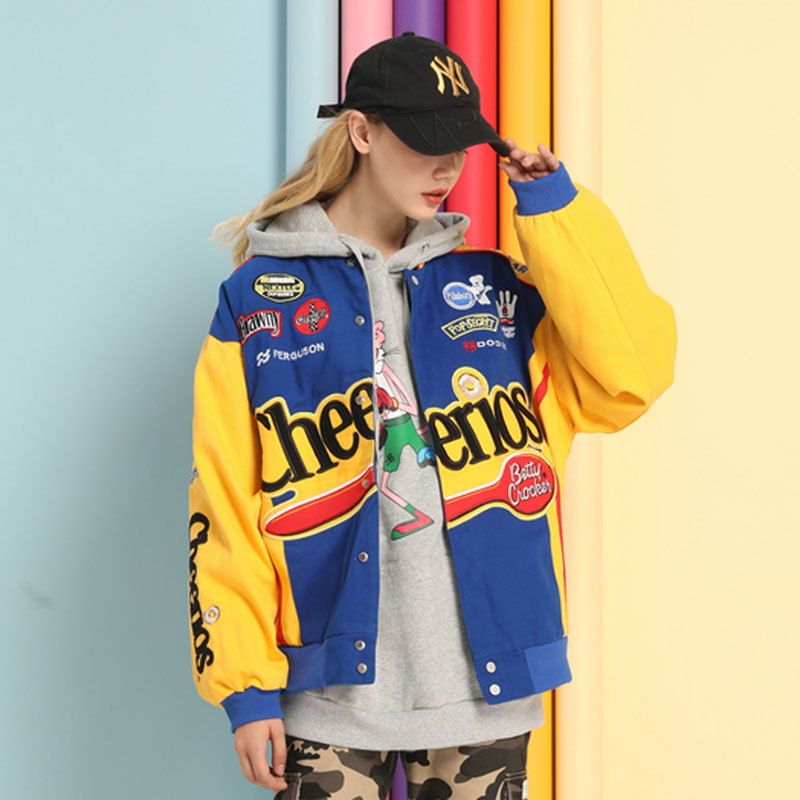 Unisex Motorcycle cotton thickened bomber jacket