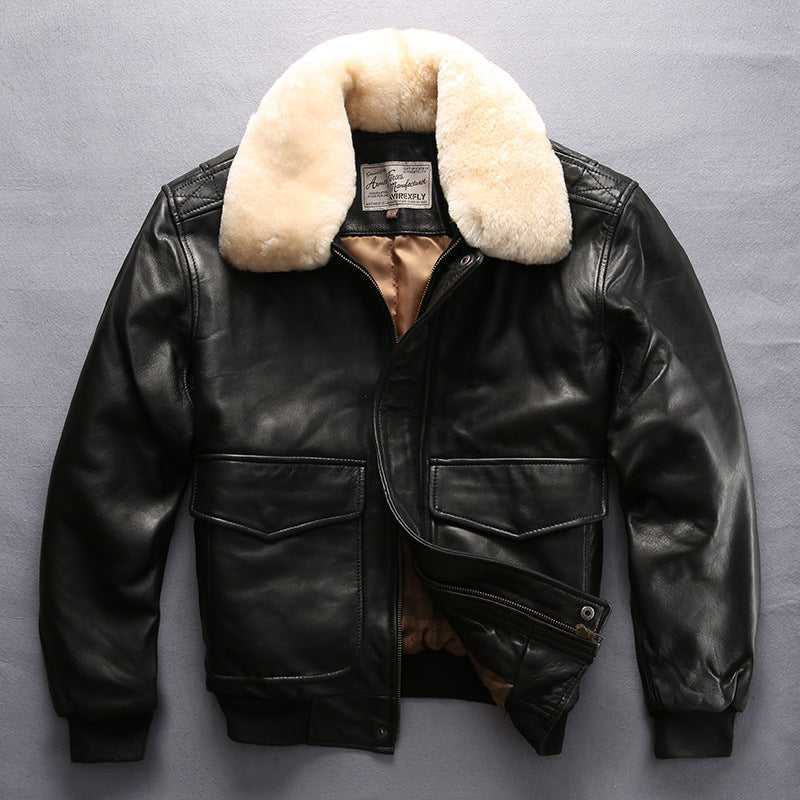 Flight Suit Leather Jacket