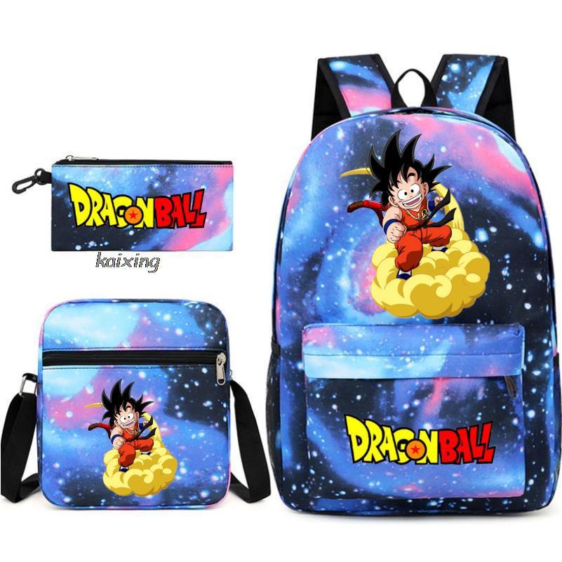 Dragon Ball Backpack Shoulder Bag Travel Bag 3-Piece Set