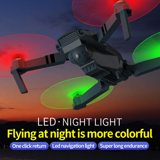 Folding Drone 4K Aerial Photography HD Quadcopter Wifi Fixed Height Remote Control Aircraft LED rotors