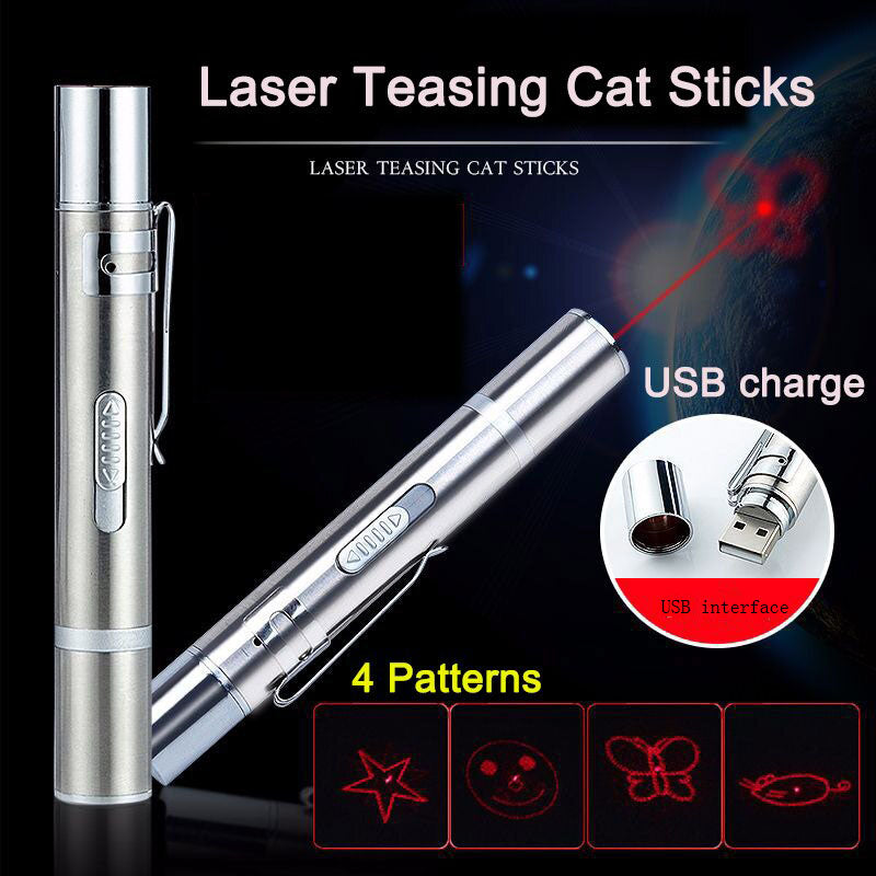 Laser Cat infrared laser image chasing pet toy with USB charging