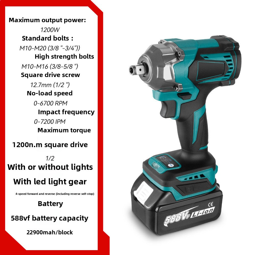 Brushless Electric Impact Wrench High Torque Cordless Tool