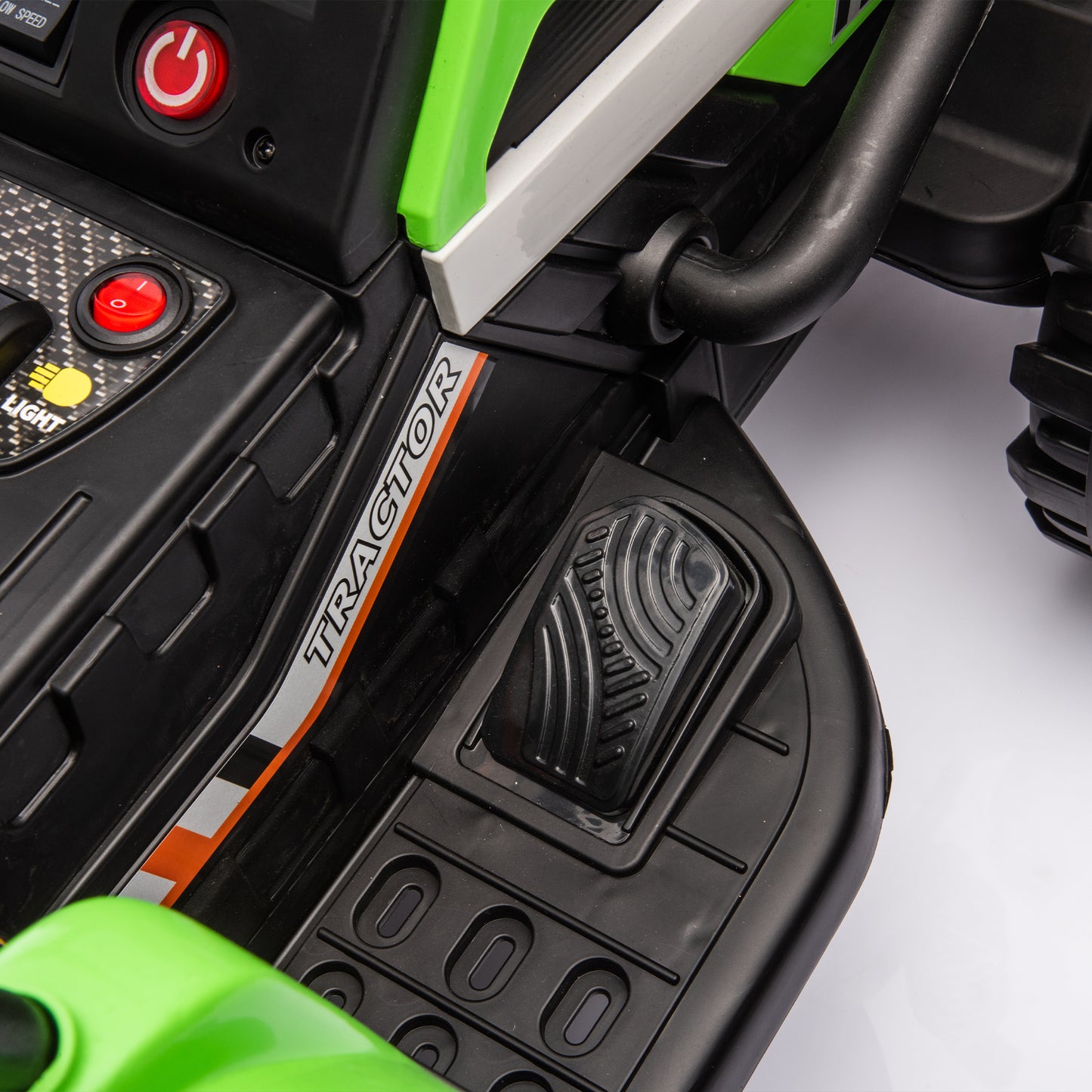 Electric Tractor powered by 24V battery, 200w * 2 motor 1.86-4.97MPH/remote control three speed adjustable