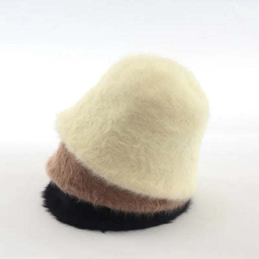 Versatile Fisherman Hat Imitation Rabbit Hair Cover Ear Protection Cold Proof Warm Plush Hat