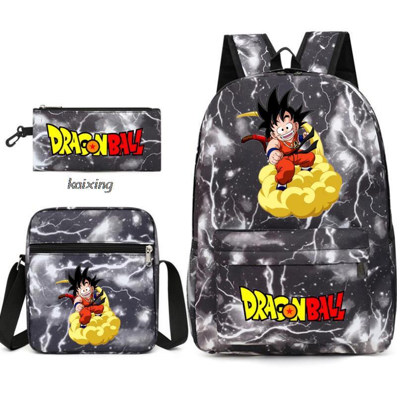 Dragon Ball Backpack Shoulder Bag Travel Bag 3-Piece Set