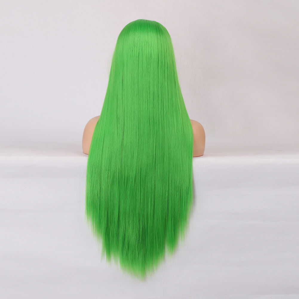 Long Hair Chemical Fiber Front Lace Natural Simulation Wig Headgear Medium Long Hair Headgear