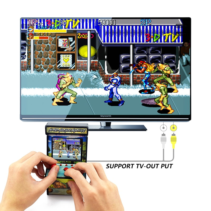 Retro Mini Arcade Handheld Game Console 16 Bit Game Player Built-in 156 Classic Games