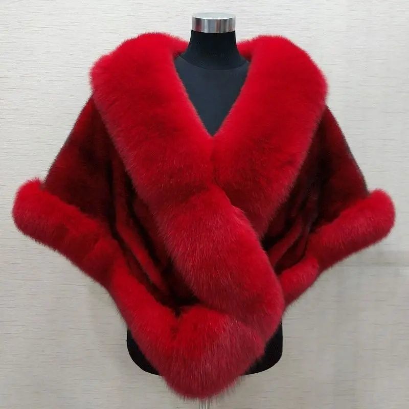 Poncho Fluffy Shawl Fur Evening Dress Shawl Wedding Banquet Shawl Dress Shawl Plush Cape Coat Jackets