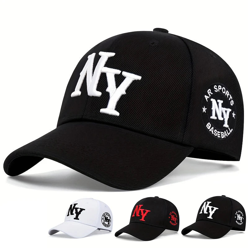 N.Y. Letter Embroidery Baseball Snapback Cap