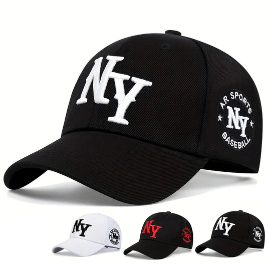 N.Y. Letter Embroidery Baseball Snapback Cap