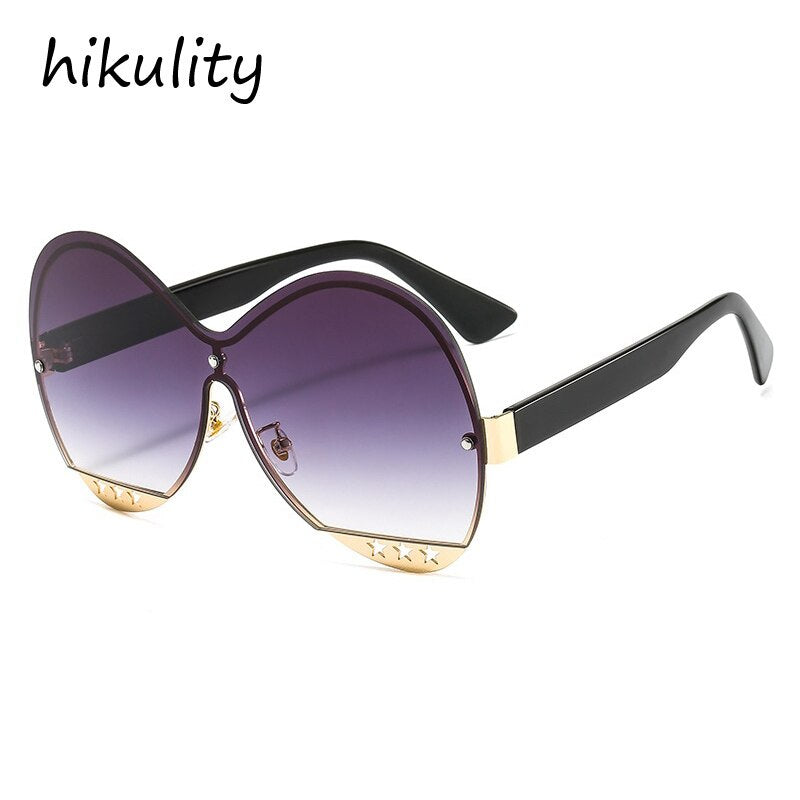 Fashion Hollowed Out Five-Star Medal Trend Sunglasses