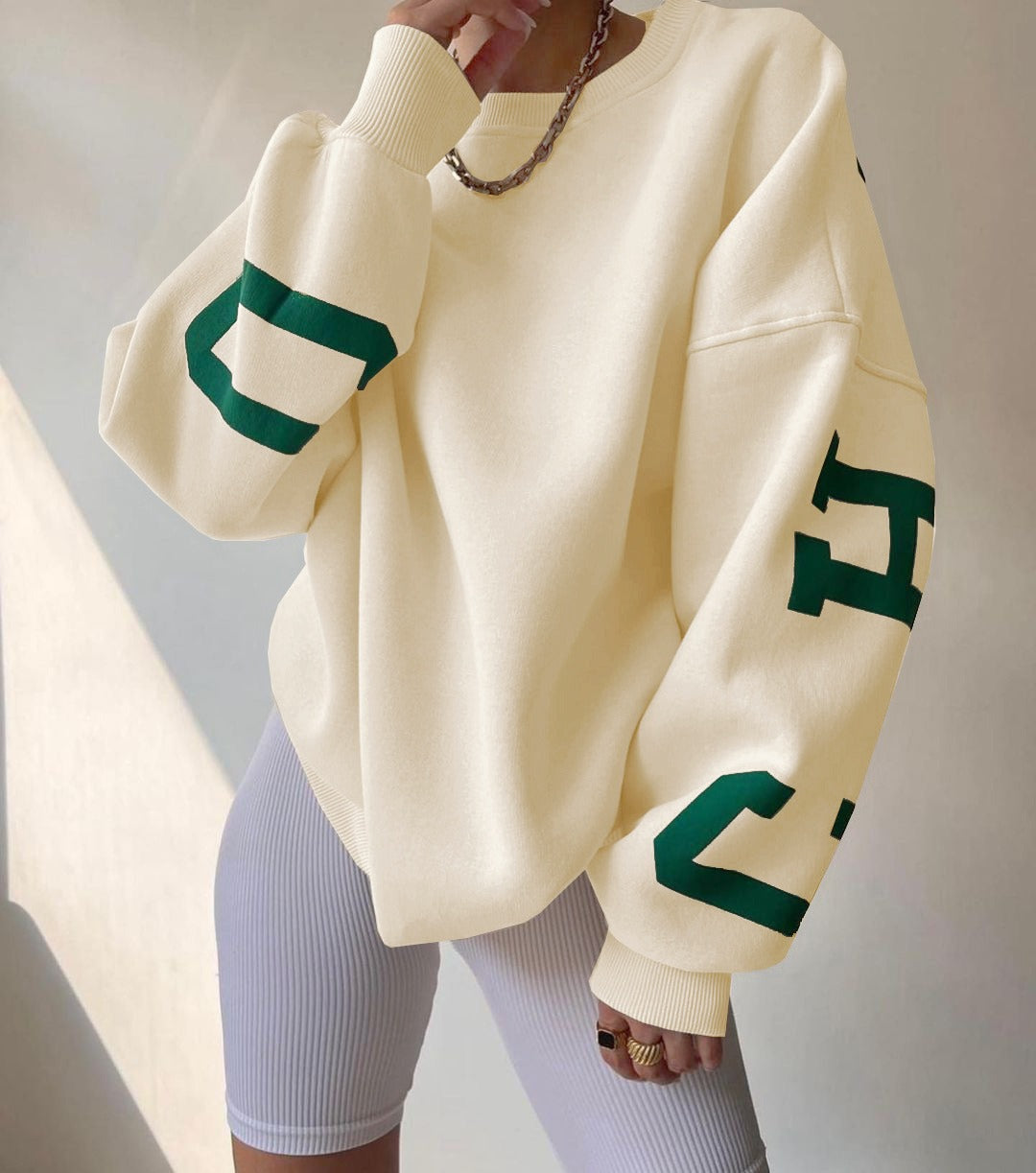 3D C H I C A G O Printed Fashion Fleece Long Sleeve Loose Hoodie