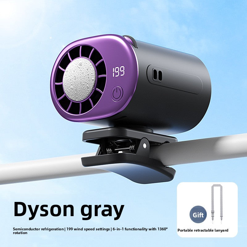 Cooling Ice Pack Waist Fan Semiconductor Portable Umbrella Clip Cooling Gadget USB Strong Wind Power