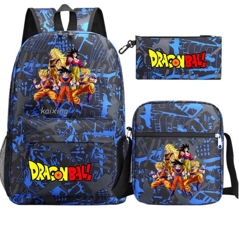 Dragon Ball Backpack Shoulder Bag Travel Bag 3-Piece Set