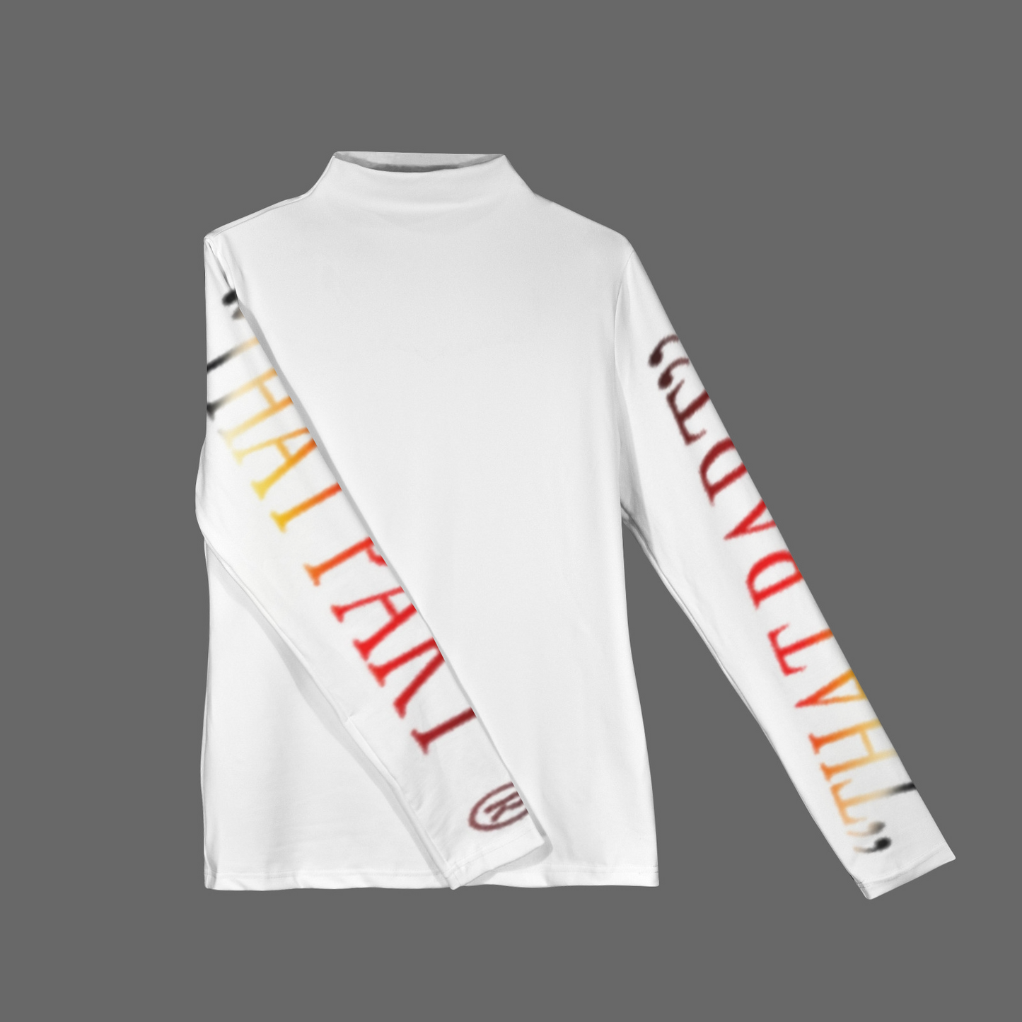 NEW!!! "THAT PART" branded (fire combo both sleeves) Longsleeve Turtleneck Slim T-Shirt