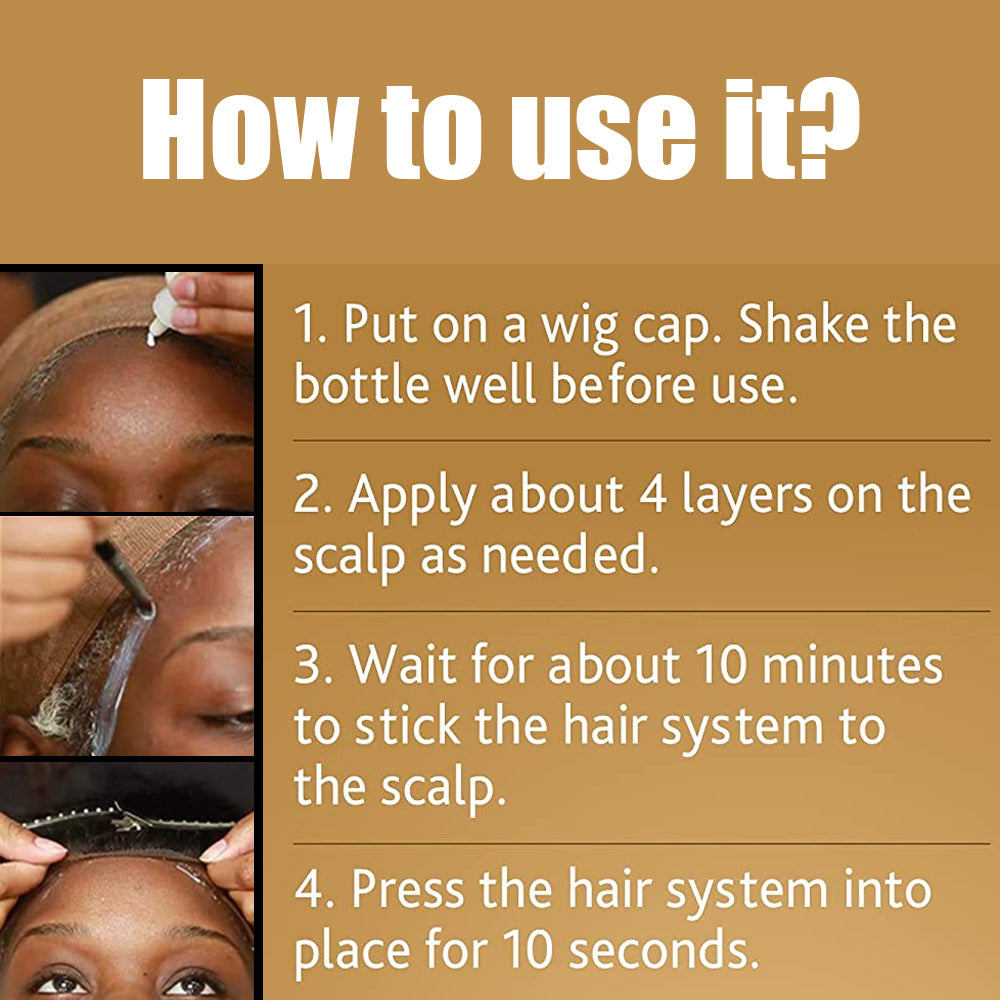 Wig Glue Skin Invisible Liquid Glue Weave Hair Repair Wig Removal Glue Quick Hair Removal Block Glue