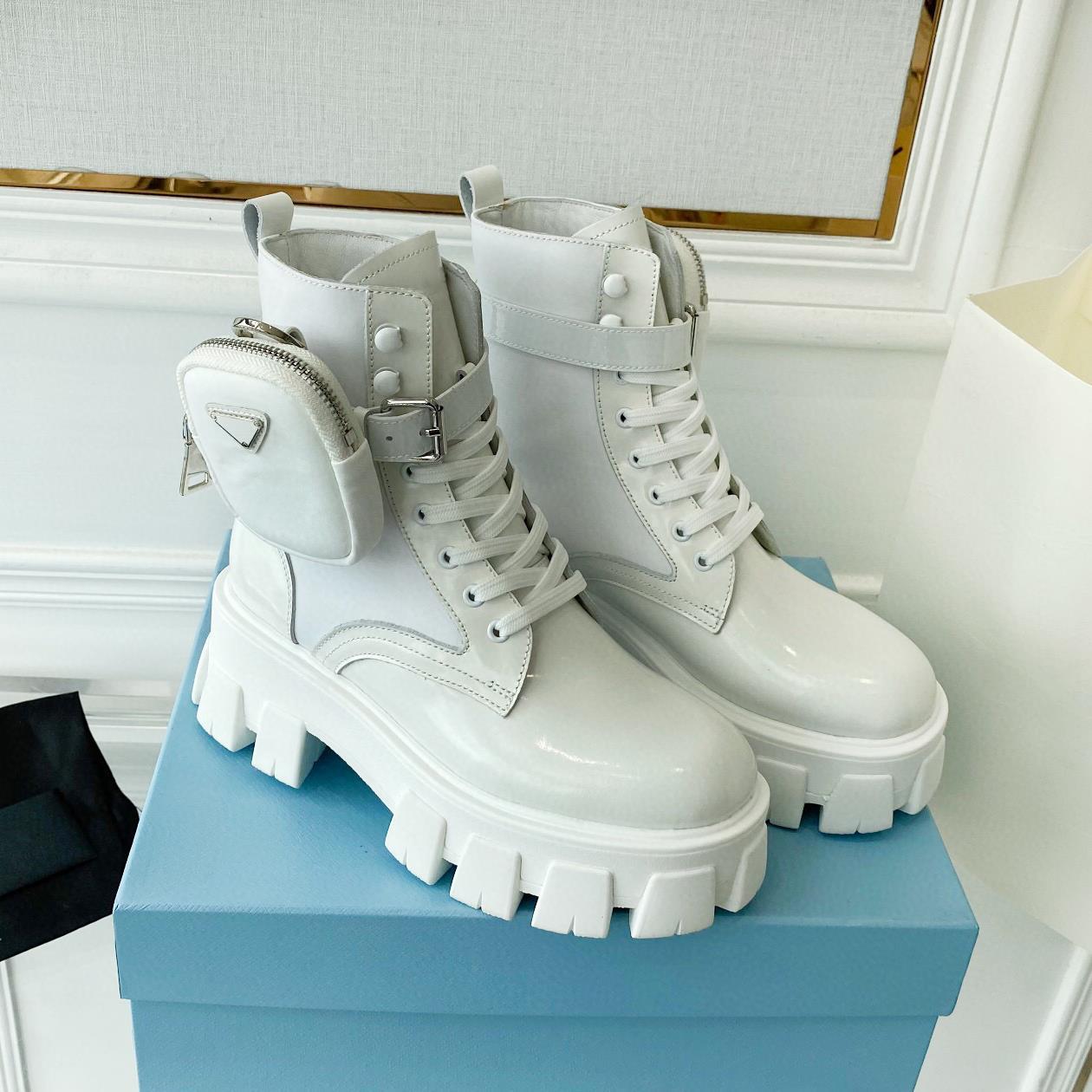 Round Toe Short Boots Thick Bottom Non-Slip Genuine Leather High Quality Boots