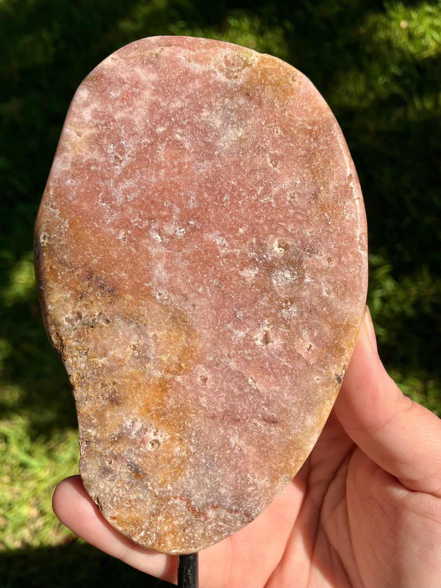 Pink Amethyst Slab on Stand