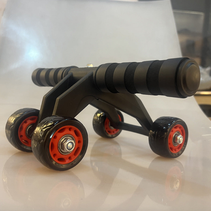 Abdominal 4 Wheel Exercise Wheel Abdominal Set Kit Gym Equipment