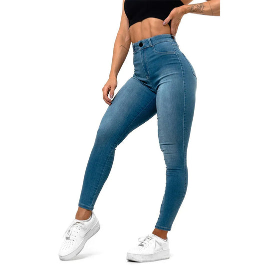 High Waist Elastic Hip Lift Denim Jeans