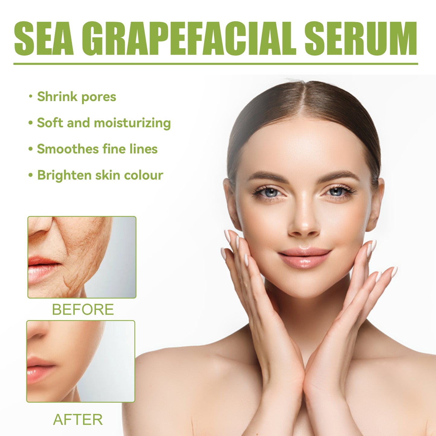 Sea Grape Multi-Skin Anti-Wrinkle Essence Reduces Wrinkles, Anti-Aging And Firming Facial Skin