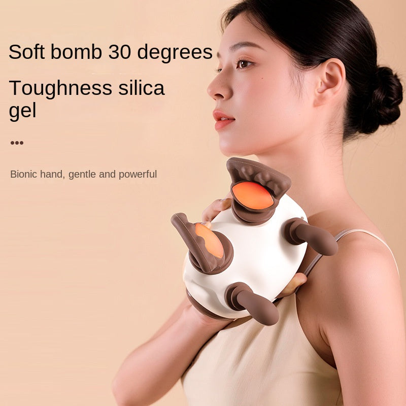 Robotic Back Massager kneading hot compress home use trapezius muscle shoulder neck waist