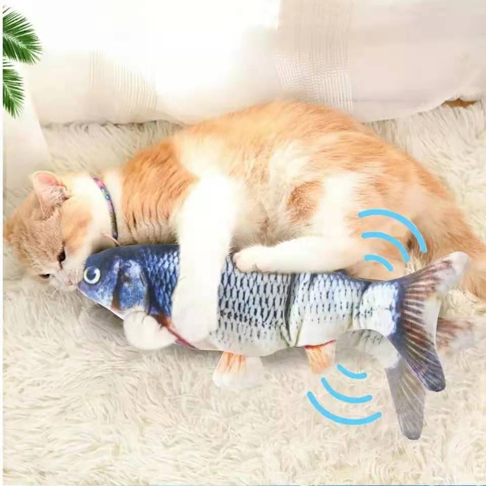 USB Charger Toy Fish Moving Electric Floppy Fish Realistic Pet Chew Bite cat dog toy