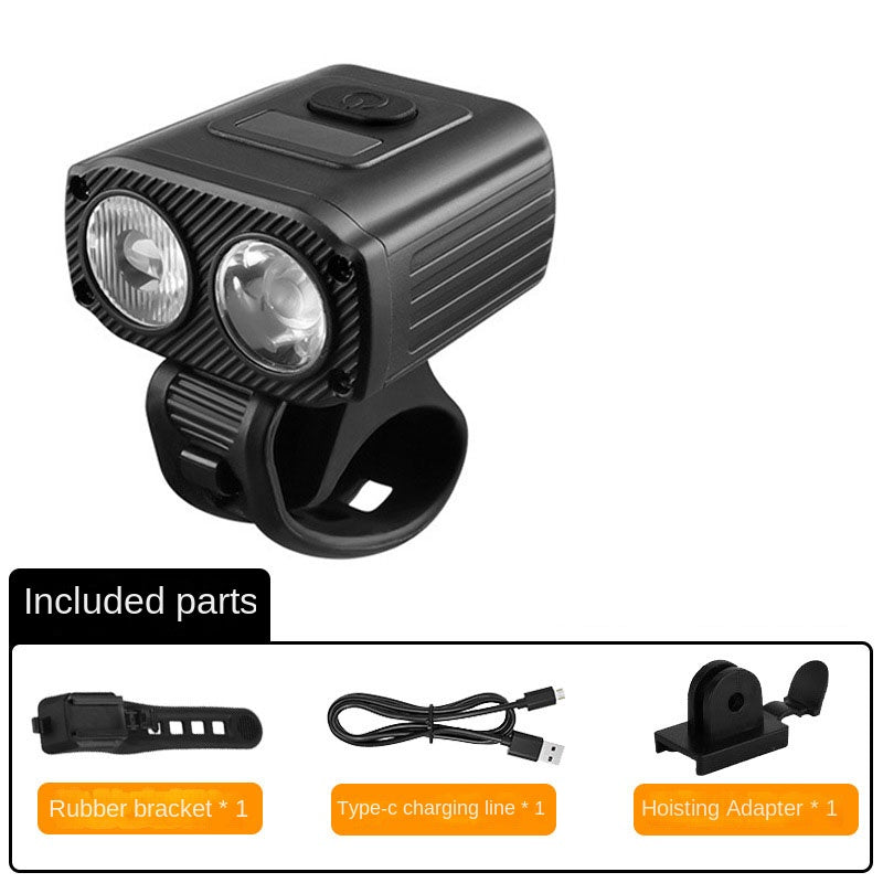 Bicycle Headlights, mountain road bike headlights, outdoor night riding ABS waterproof high brightness Type-C charging riding