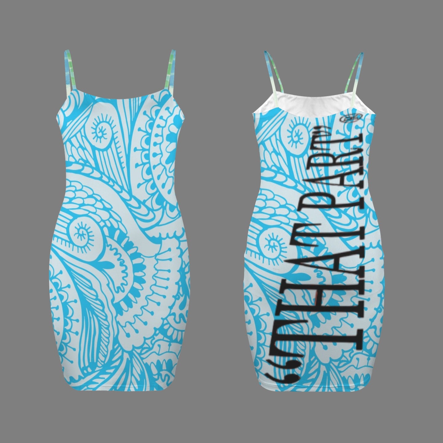 Blue EGYPT Cloud Bodycon BACK
