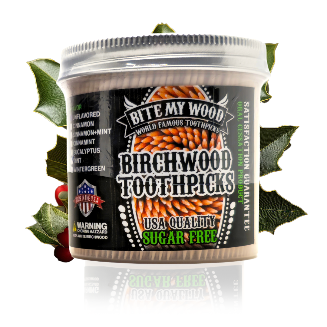 BiteMyWood Flavored Birchwood Toothpicks in 650 qty Plastic Jars