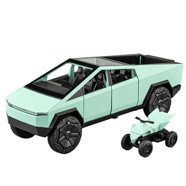 Cyber toy truck Pickup Alloy Car Truck Model Diecasts Metal Off-road Vehicles Model Simulation Sound Lights