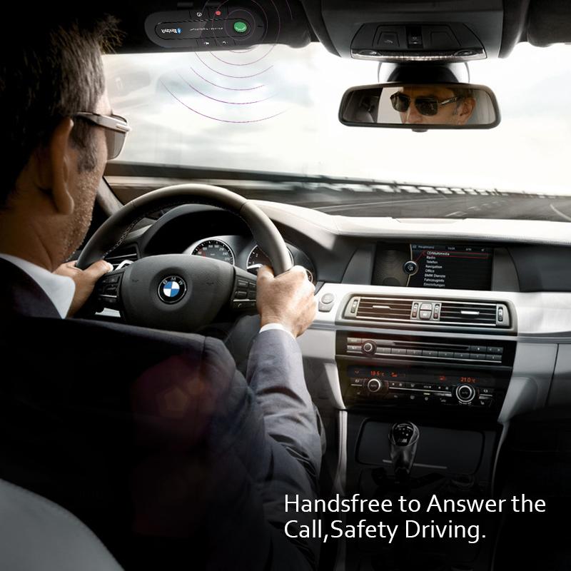 Wireless Bluetooth Handsfree Car Kit Speakerphone MP3 Music Player Sun Visor Connect