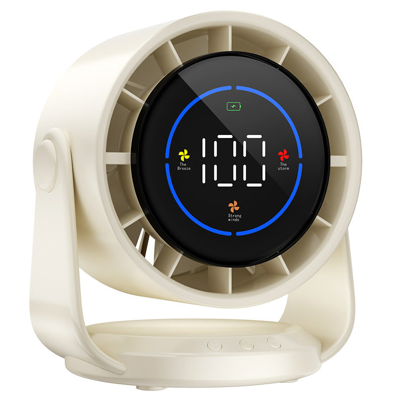 100-Speed High - Speed Circulating Fan for Home. 6 - Inch Charging Digital Display, Turbo Desktop Electric Fan